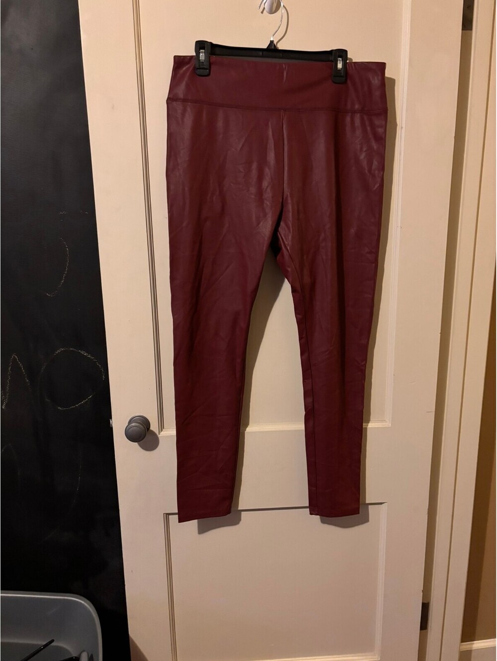 Wild Fable burgundy faux leather leggings XL